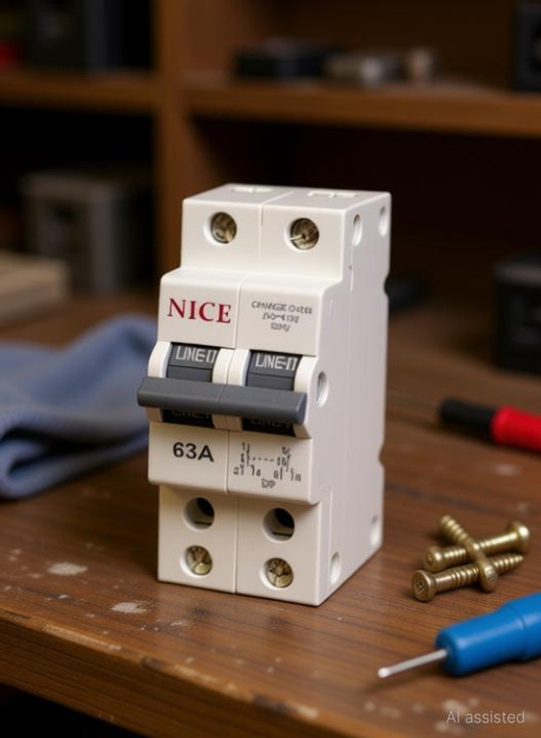 SM ENTERPRISESS 63A Dual Pole Change Over Switch | Series MCB for Home, Office, Factory - NO47 63A Dual Pole Change Over Switch | Series MCB for Home, Office, Factory - NO47 MCB(2)