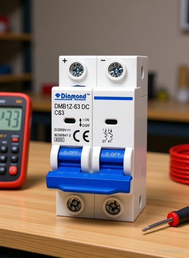 Diamond Daimond DC MCB 63AMP. 2POLE 800V DMB1Z-63 (800V) 2POLE MCB(2)