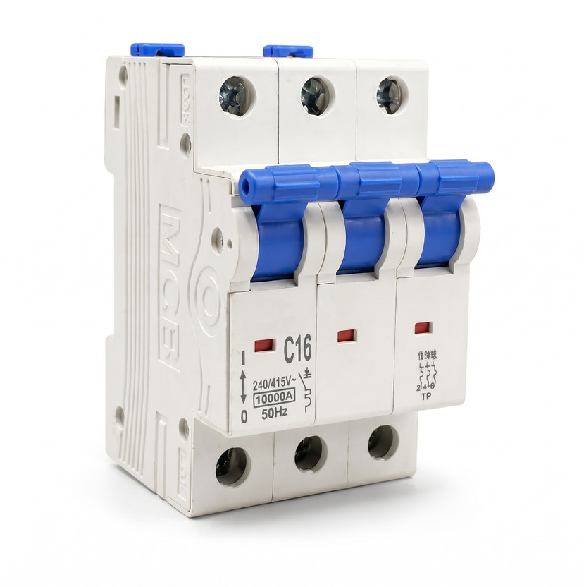 Jobber TP 16A Three Pole MCB, C Curve, 10kA, 240/415V Circuit Breaker TP 16Amp MCB-1 MCB(3)