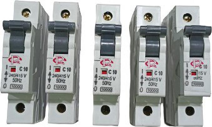 rc electric india 10A full tripping MCB (pack of 5) 10A FULL TRIP MCB MCB(1)
