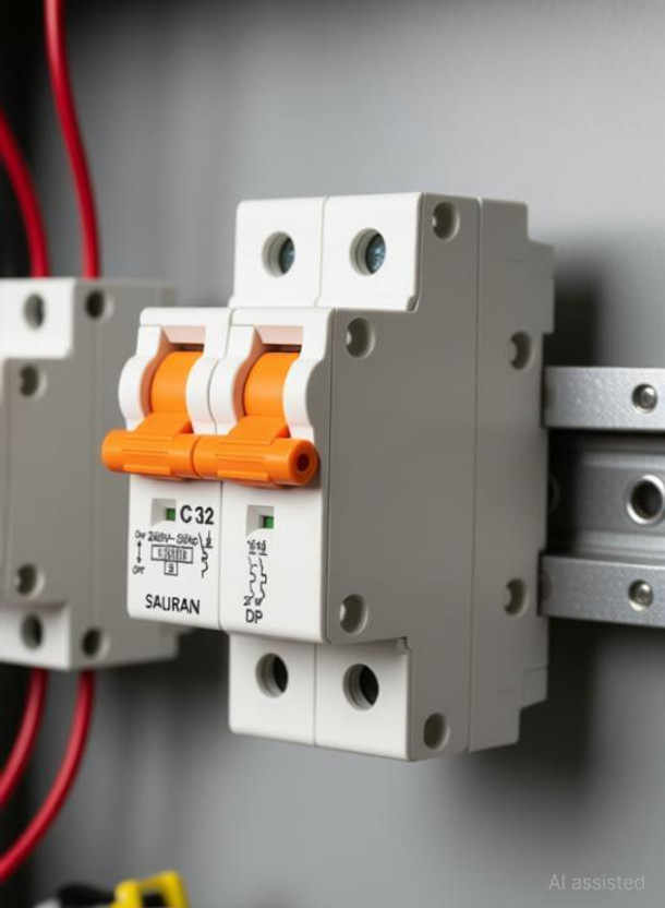 Sauran EAP214.1 ISI Marked 6-32A DP MCB Switch MCB(1)