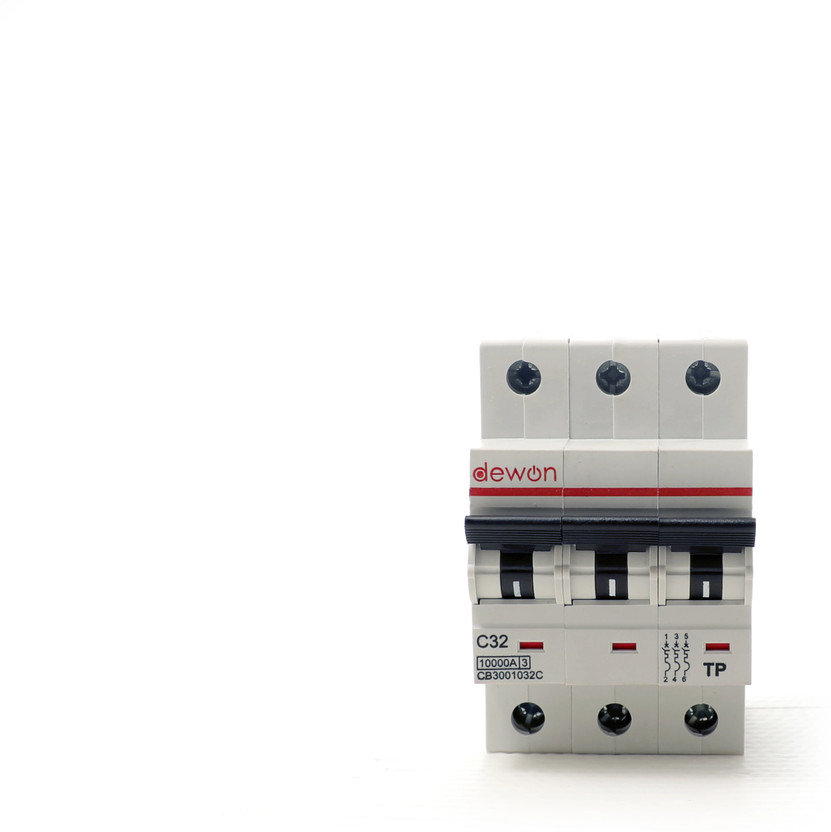 Dewon Electric 32A Three Pole MCB | 10kA Breaking Capacity | C Curve | Short Circuit Protection 32A MCB(3)
