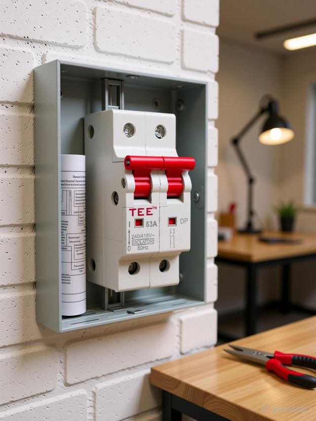 The Elite Electrotek Switch Double Pole 240V AC for Electrical Distribution Board Overload Protection DP ISOLATOR 40 AMP MCB(2)