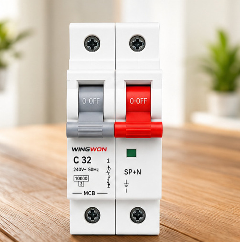 SM ENTERPRISESS TSP Double Pole Circuit Breaker C32 240V 50Hz Electrical MCB Switch 32A 2 Pole MCB MCB(2)
