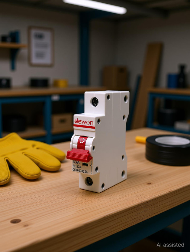 Dewon Electric 63A Single Pole Isolator |Heavy-Duty Polycarbonate Body | Safe Circuit Isolation 63A MCB(1)