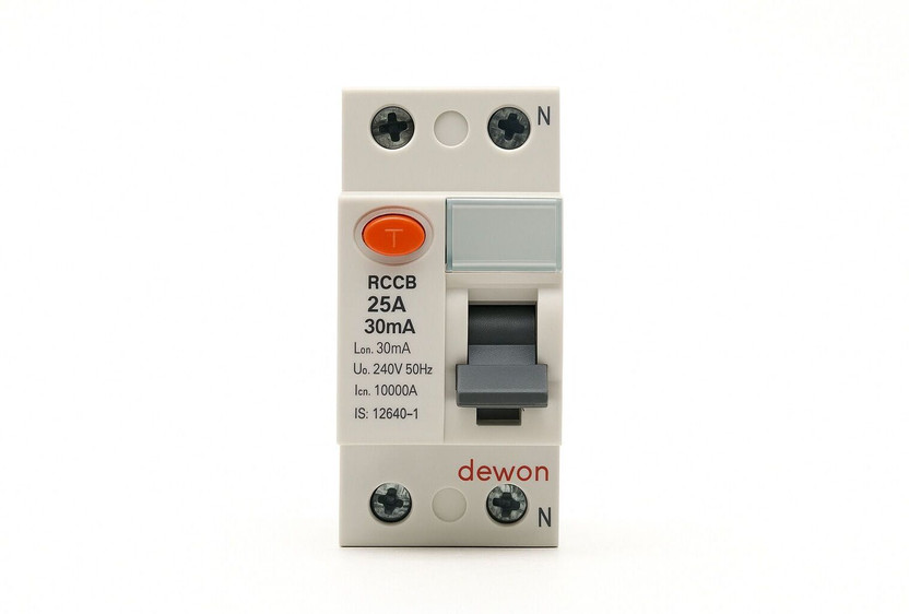 Dewon Electric 25A/30MA Double Pole RCCB | 30mA Residual Current Circuit Breaker 25A DP RCCB MCB(2)