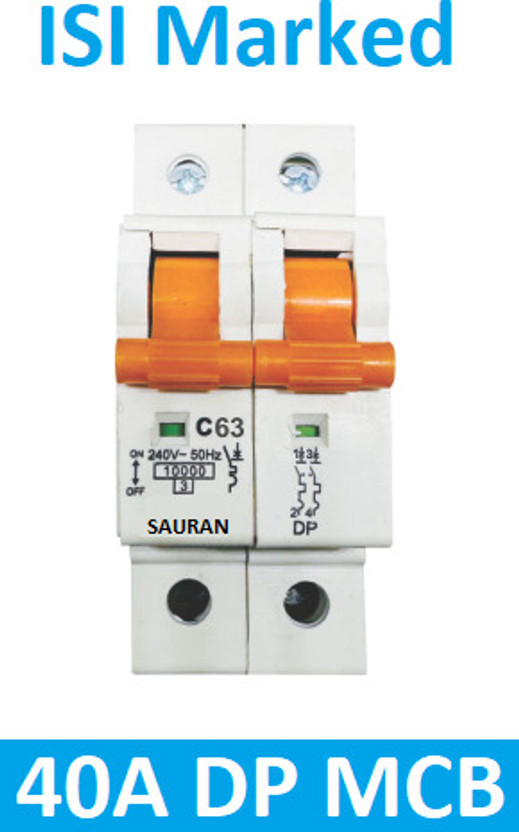 Sauran EAP215.1 ISI Marked 40A DP MCB Switch MCB(1)