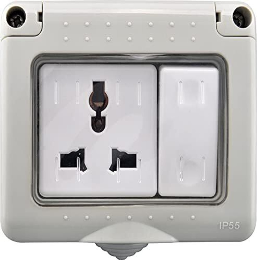 kankinmart Water Proof Plastic Box with Switch and Socket gaurd Use in roof top Smart Switch(Mullti Color)