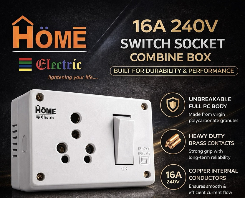 HOME HOME ELECTRIC HESSCA16 16 A Three Pin Socket - Flipkart Deal