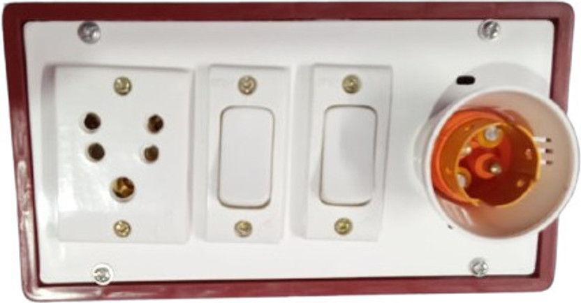 ABC Electrical Socket with wire 2.5 m 2 switch 1 socket 1 holder 7 A Two Pin Socket