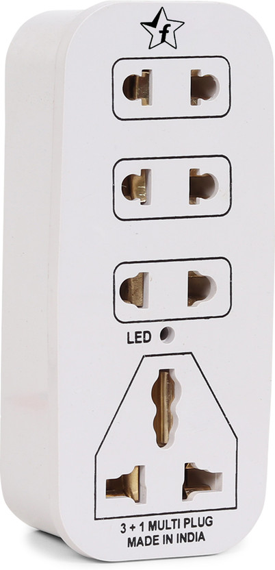 Flipkart SmartBuy 3+1 Multiplug Extension Board with LED Indicator, 4 Universal sockets 6 A Two Pin Socket