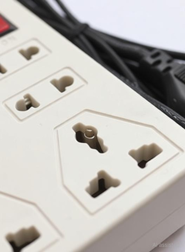KL-TECH Combo 8+1 with Multi-Angle Adjustable mobile stand cable length 3 meter 6 A Three Pin Socket