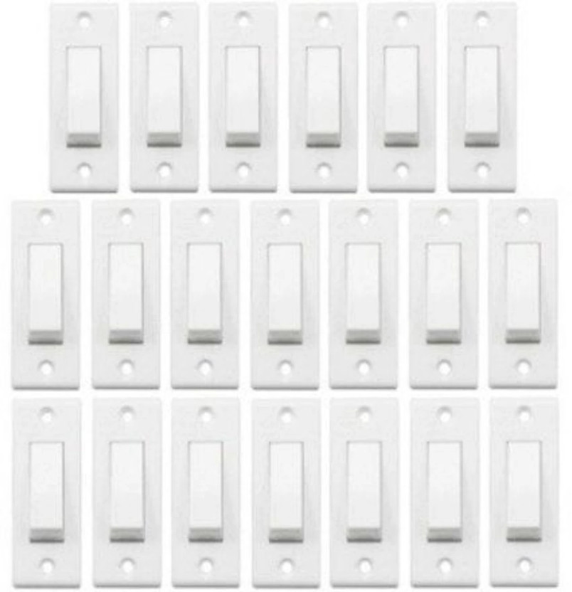 CANDLE Normal 6amp. Classic Switch With Side Screws 6 A One Way Electrical Switch(Pack of 20 Number of Switches - 20)