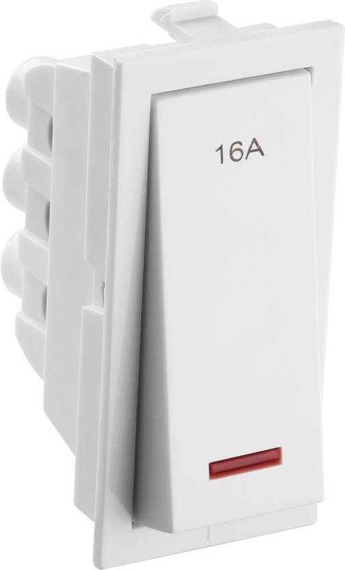 Honeywell 6AX One Way Switch With Indicator 1 Modul (Pack Of 10) 16 A One Way Electrical Switch