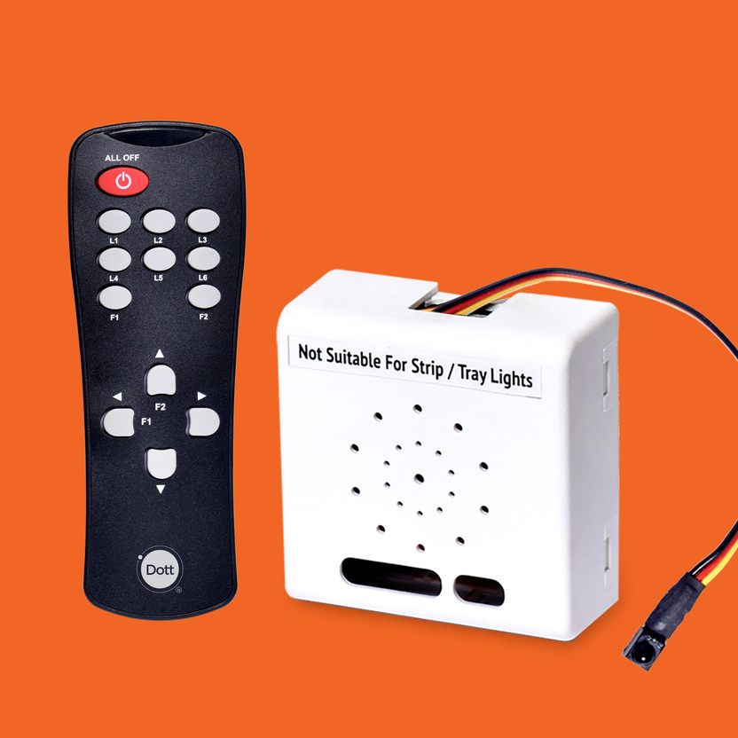 DOTT 5LF Remote Control Switches for 4 Lights and 1 Fan with HUMFREE Fan Regulation | 5 A One Way Electrical Switch(Pack of 1 Number of Switches - 1)