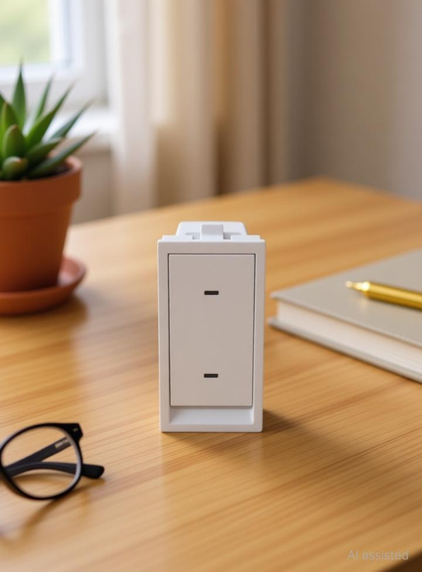 SARA flat modular switch 10 A Two Way Electrical Switch(Pack of 6 Number of Switches - 6)