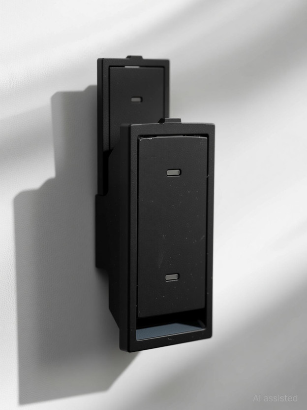 SARA black 2way flat modular switch 10 A Two Way Electrical Switch(Pack of 10 Number of Switches - 10)