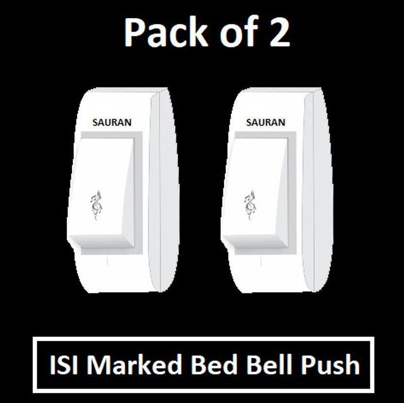 Sauran Bed Bell Push 6 A One Way Electrical Switch(Pack of 1 Number of Switches - 2)