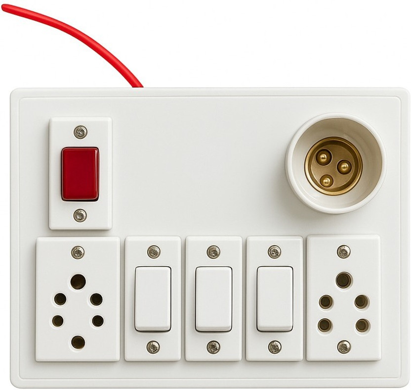 Rgtas 1 switch, 1 bulb holder, 2 sockets & multiple switches 20 A One Way Electrical Switch(Pack of 1 Number of Switches - 3)