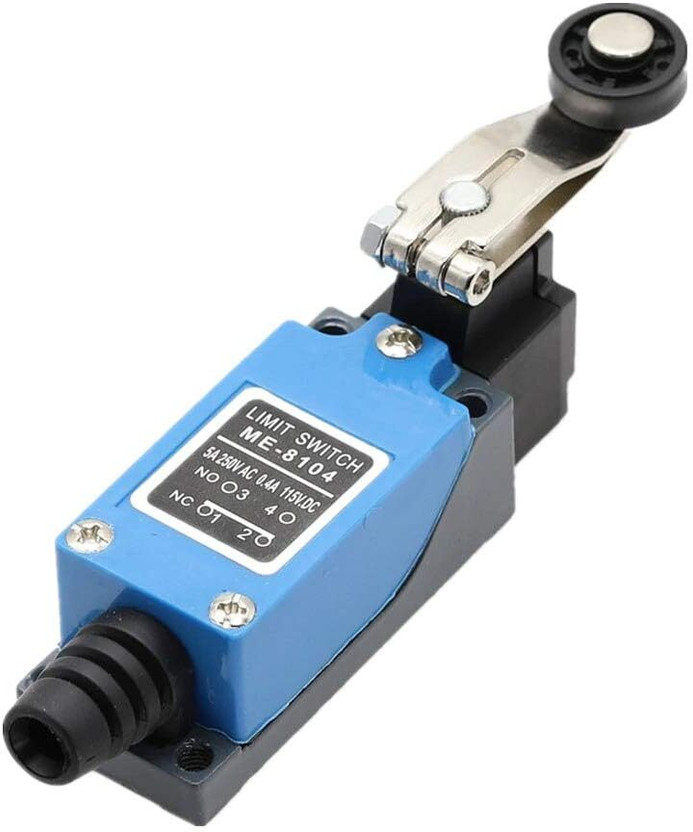 DeHMY DeHMY ME-8104 Mini Limit Switch Roller Lever 2NO+2NC CNC Use 10 A Two Way Electrical Switch(Pack of 1 Number of Switches - 1)