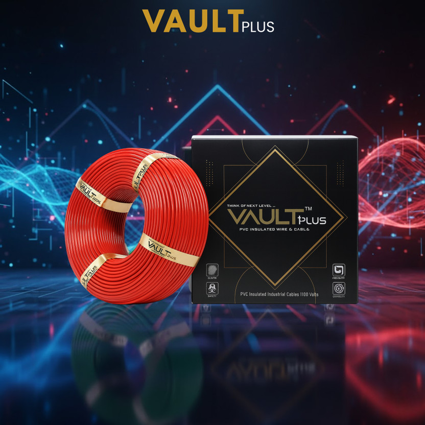 VAULTPlus CCA Copper Electrical Wire, Cable for Home & Industrial Wiring 0.75 sq/mm Red 90 m Wire(Red)