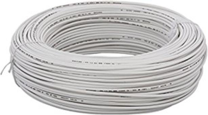 V A Antiques CCTV Wire 3+1 Full Copper Breding Alloy Mic Complete Video Transfer, 1 sq/mm White 10 m Wire(White)