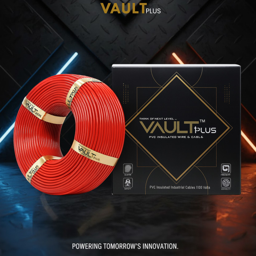 VAULTPlus VAULTPlus CCA Copper Electrical Wire, Cable for Home & Industrial Wiring 1 sq/mm Red 90 m Wire(Red)