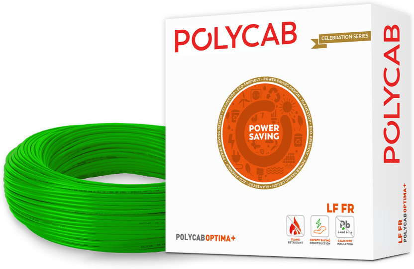Polycab Optima Plus 0.75 sq/mm Green 90 m Wire(Green)