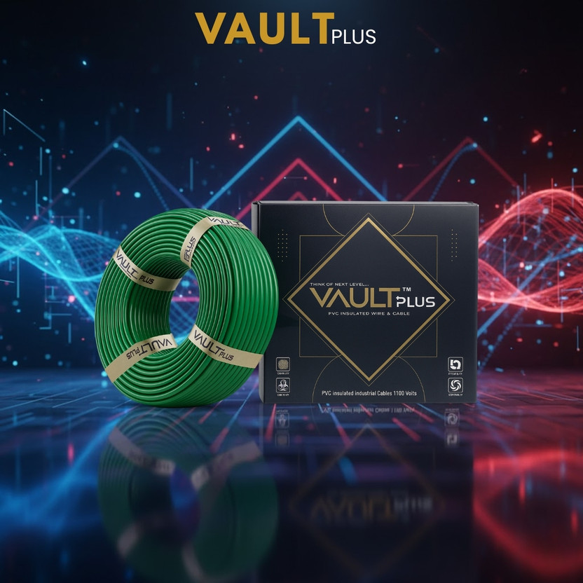 VAULTPlus CCA Copper Electrical Wire, Cable for Home & Industrial Wiring 0.75 sq/mm Green 90 m Wire(Green)