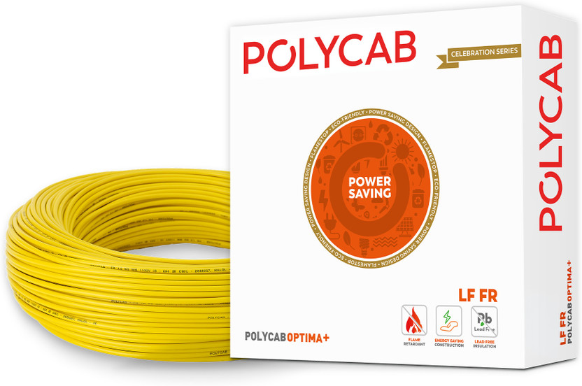 Polycab Optima Plus 4 sq/mm Yellow 90 m Wire(Yellow)