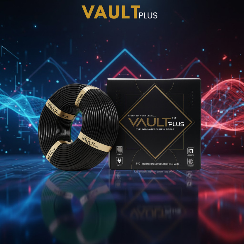 VAULTPlus CCA Copper Electrical Wire, Cable for Home & Industrial Wiring 1 sq/mm Black 90 m Wire(Black)