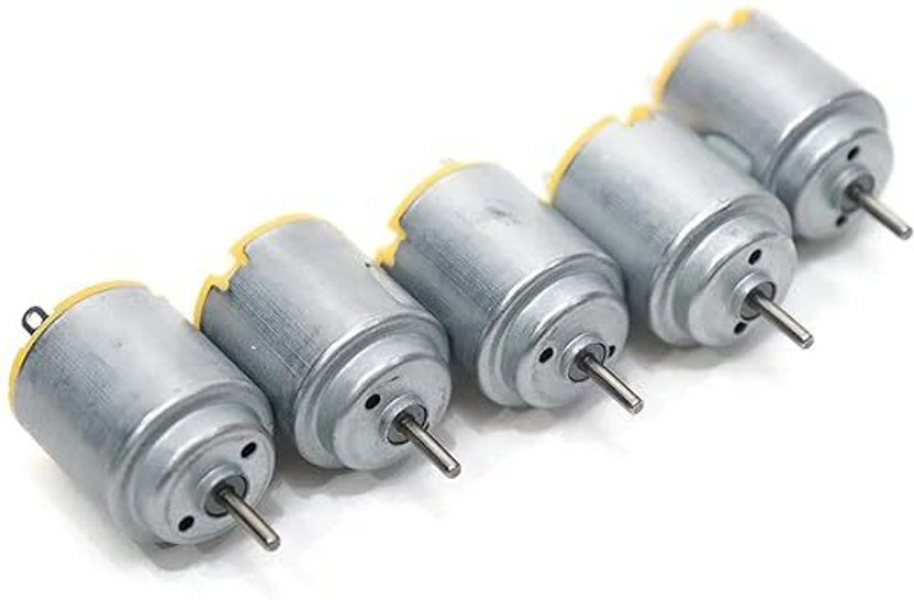 SP Electron DC Motor Mini Electric Motor Carbon Brush High Speed Torque Motor (Pack of 5) Automotive Electronic Hobby Kit