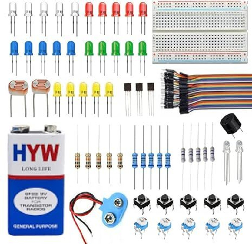ROBOINNOVATION Basic Electronics Breadboard Starter Kit Electronic Components Electronic Hobby Kit