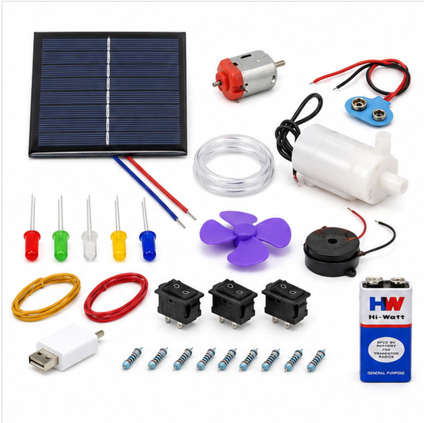 FOFEH FOFEH DIY Solar Science Project Kit with Water Pump, Motor & LED Components Motor Control Electronic Hobby Kit - Flipkart Deal
