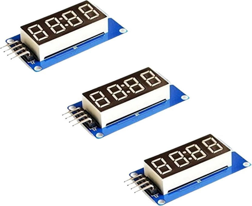 R&D New 4-Digit Digital LED Display Module – 7 Segment Clock & Timer Displ Electronic Components Electronic Hobby Kit