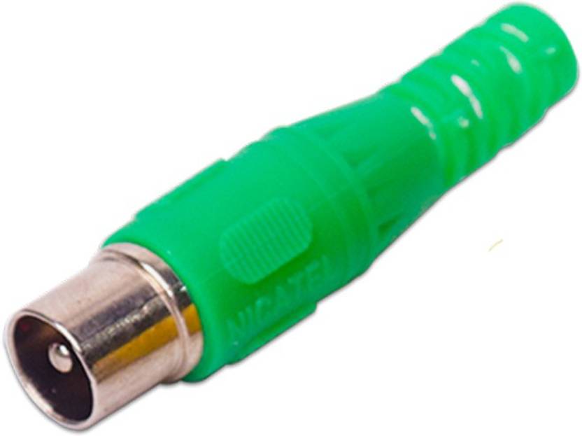 Electronic Spices 5pcs Green color RCA Male plug solder audio connector