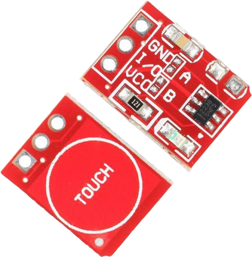 Electronics Crafts TTP223 Capacitive Touch Switch Button Self-Lock Module (pack of2) Electronic Components Electronic Hobby Kit