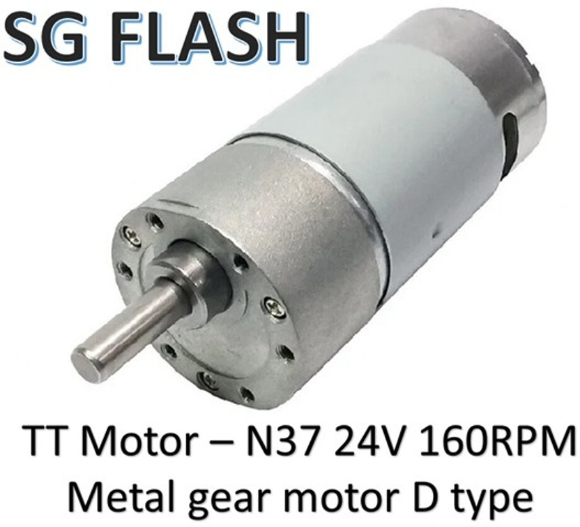 SG Flash 24V DC 160RPM Gear Motor High Torque Electric Reduction Eccentric Output Shaft Motor Control Electronic Hobby Kit