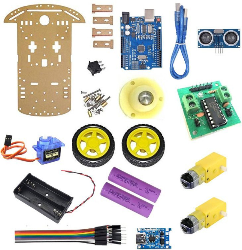 SHEKTRONIX NO Based DIY Robotics Kit with Sensors & Motors Educational Electronic Hobby Kit