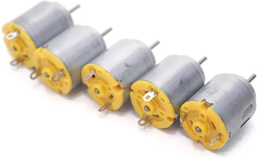 ERHIndia 10 Pcs Small Electric Toy Motor Kit 3V to 6V DC Motor Kit for Kids Electronic Components Electronic Hobby Kit