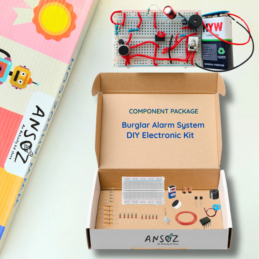 Ansoz DIY Burglar Alarm System Kit – Fun & Educational Electronics Project for Kids Electronic Components Electronic Hobby Kit