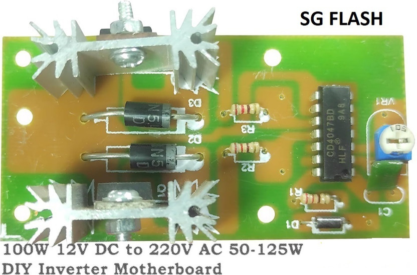 SG SG Flash 100W 12V DC to 220V AC 50-125W DIY Inverter Motherboard Sound Recorder & Circuit Sound Recorder and Sound Circuit Electronic Hobby Kit - Flipkart Deal