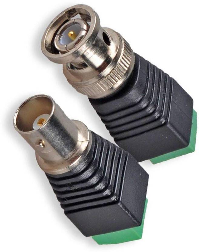 INVENTO 1Pcs DC Male+Female BNC Connector to Screw Terminal Balun Connector Coaxial Cat5