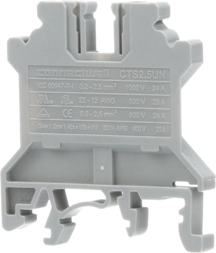 Connectwell 50 Pieces CTS2.5UN 2.5 sq.mm Feed Through Terminal Block in