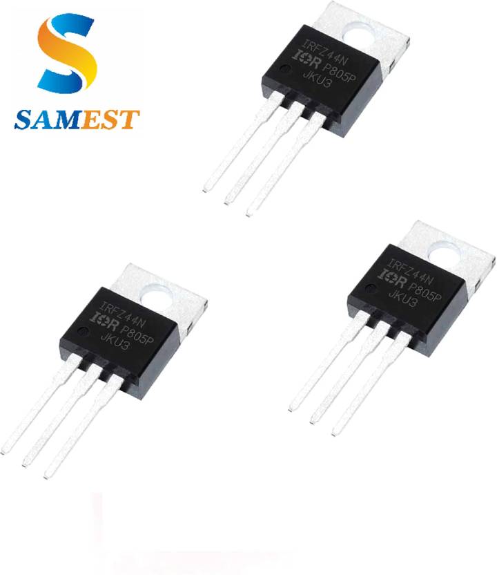 samest (Pack of 3Pc) IRFZ44N MOSFET - 55V 49A N-Channel Power MOSFET ...