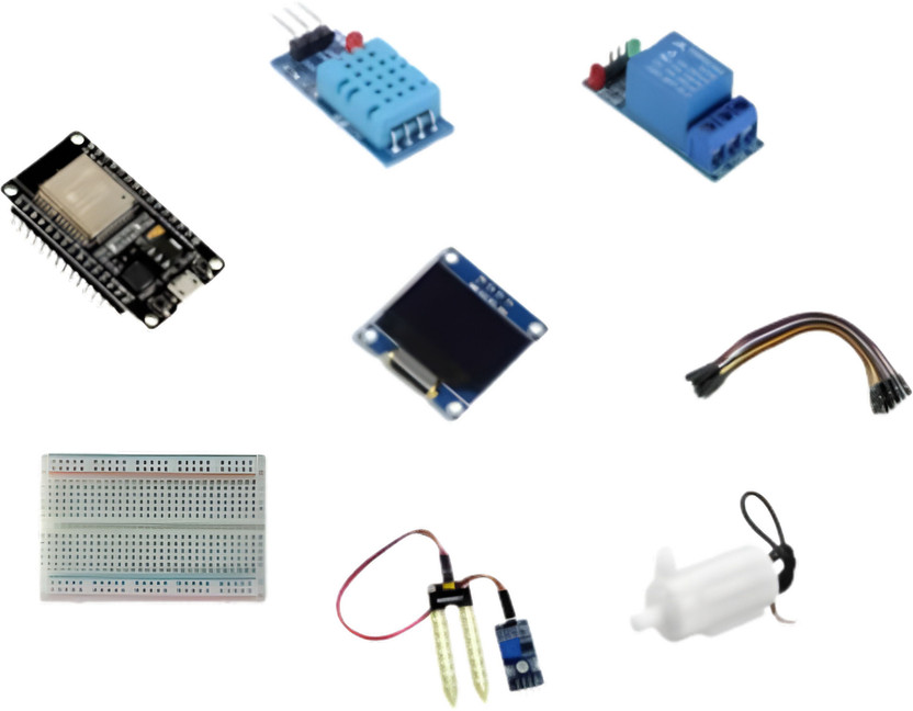 TechEbot Smart Plant Monitoring System Kit with Auto Watering with ESP32 (30 Pin) Electronic Components Electronic Hobby Kit
