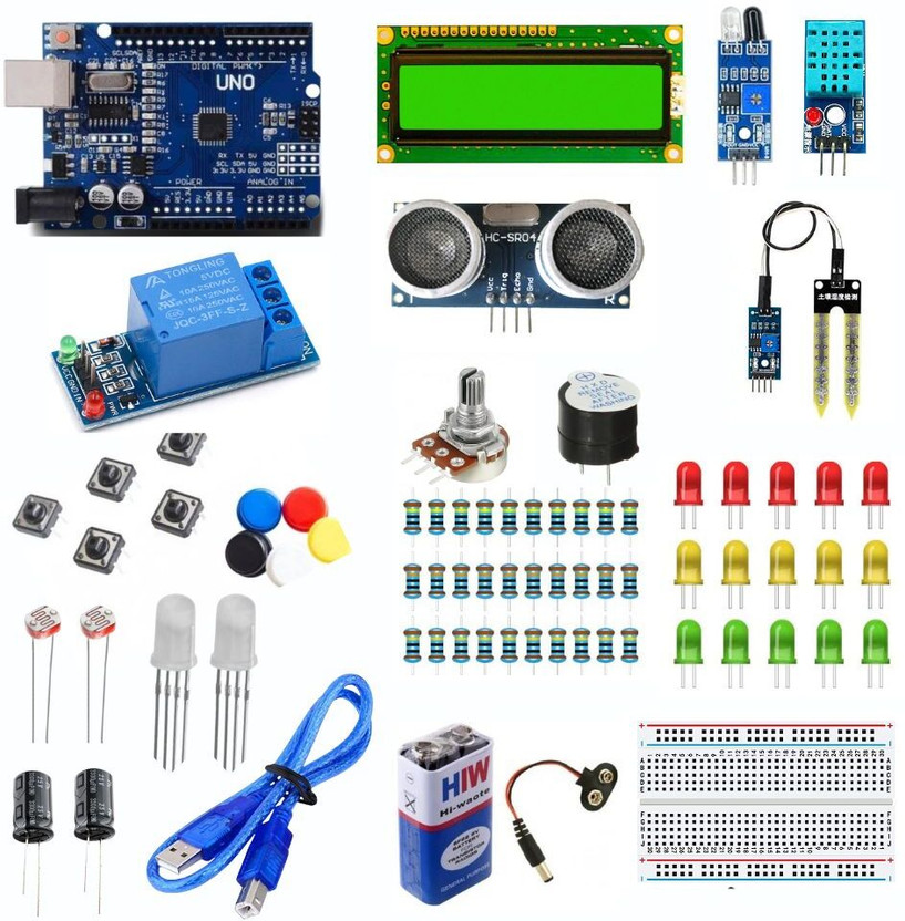 SHEKTRONIX Arduino Uno Sensor Starter Kit for Beginners | DIY Electronics & Robotics Kit Educational Electronic Hobby Kit