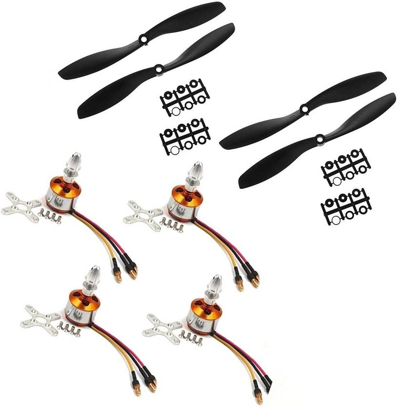 INVENTO 4Pcs 1000KV BLDC Brushless Motor + 8045 8x4.5 8 inch Automotive