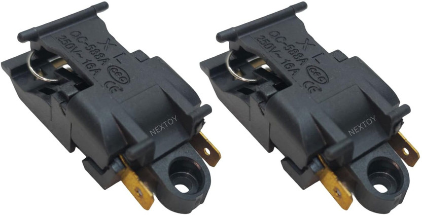 NEXTOY Pack of 2 Kettle Thermostat Switch 2 Pin 16A 250V Terminal Kettle spare parts Electronic Components Electronic Hobby Kit