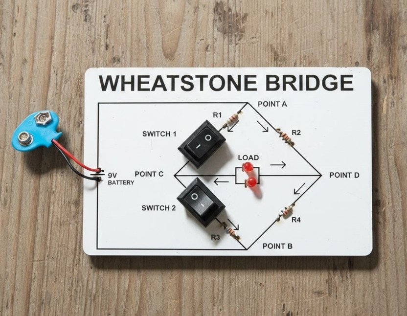 ERHIndia Physics STEM Kit Wheatstone Bridge Class 12 School Science Project Working Model Educational Electronic Hobby Kit